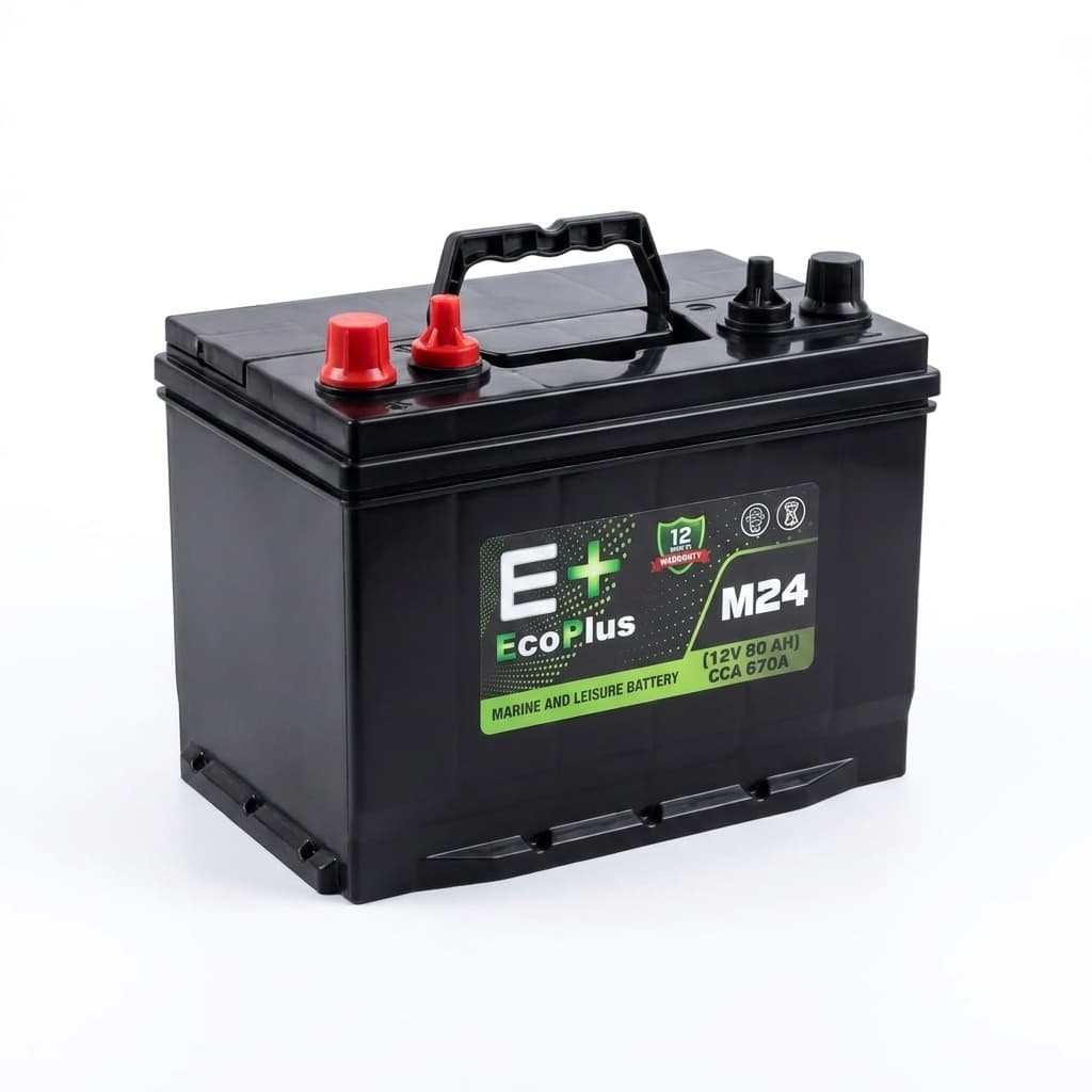 Eco Plus M24 Eco Plus battery - 80Ah, 670CCA - Available in Alberton
